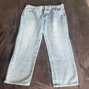 PACSUN Classic light wash low rise button fly